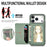 For iPhone 18 Pro / 17 Pro Case RFID Blocking Carbon Fiber Leather Phone Back Cover with Card Holder - Blue - 5