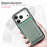 For iPhone 18 Pro Max / 17 Pro Max Magnetic Case Detachable Card Holder Phone Back Cover - Green - 4