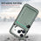 For iPhone 18 Pro Max / 17 Pro Max Magnetic Case Detachable Card Holder Phone Back Cover - Green - 5