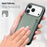 For iPhone 18 Pro Max / 17 Pro Max Magnetic Case Detachable Card Holder Phone Back Cover - Green - 7