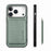 For iPhone 18 Pro / 17 Pro Magnetic Case Detachable Card Holder Phone Back Cover - Green - 3