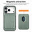 For iPhone 18 Pro / 17 Pro Magnetic Case Detachable Card Holder Phone Back Cover - Green - 5