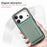 For iPhone 18 Pro / 17 Pro Magnetic Case Detachable Card Holder Phone Back Cover - Green - 6