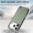 For iPhone 18 Pro / 17 Pro Case Carbon Fiber Texture Hybrid Phone Back Cover with Adjustable Strap - Green - 3