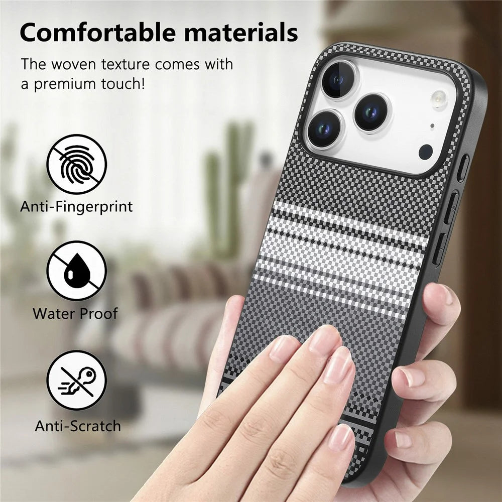 For iPhone 18 Pro Max / 17 Pro Max Magnetic Case PU Leather + PC + TPU Gradient Phone Cover - Black - 7