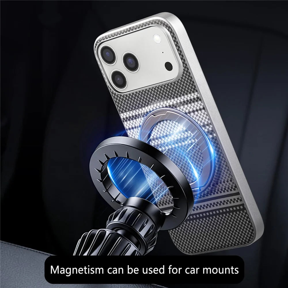 For iPhone 18 Pro Max / 17 Pro Max Case Magnetic Kickstand PU Leather + PC + TPU Gradient Phone Cover - Black - 5