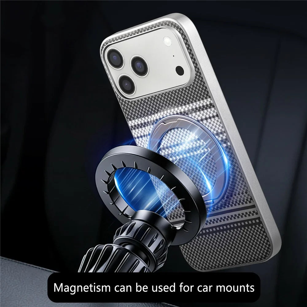 For iPhone 18 Pro / 17 Pro Case Magnetic Kickstand PU Leather + PC + TPU Gradient Phone Cover - Black - 5