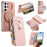 For Samsung Galaxy S26 Ultra Magnetic Case Detachable 2 in 1 Flip Wallet Leather Phone Cover with Suction Cup - Pink - 1