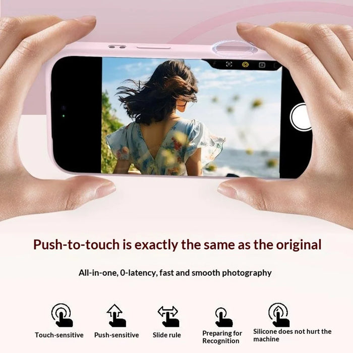 For iPhone 18 Pro Max / 17 Pro Max Magnetic Phone Case Liquid Silicone PC Protective Back Cover Compatible with MagSafe - Cherry - 4