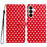 For Samsung Galaxy S26+ Case Heart Pattern PU Leather Flip Wallet Stand Phone Cover with Wrist Strap - Red - 1