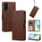 For Samsung Galaxy A57 5G Case Wallet Flip Stand PU Leather Phone Cover with Wrist Strap - Brown - 2