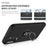 For Samsung Galaxy A14 5G / A14 4G Rotation Ring Kickstand Case Hard PC+Soft TPU Dual Layer Protection Phone Cover - Black - 2