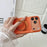 For iPhone 17 Pro Max Case Rotating Magnetic Kickstand Litchi Texture Leather Coated PC + TPU Phone Cover - Orange - 3