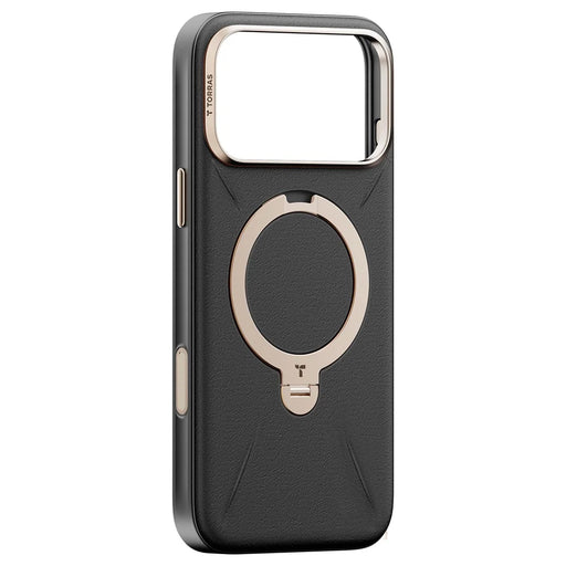TORRAS Ostand Q3 VegSkin Series For iPhone 18 Pro / 17 Pro Case Compatible with MagSafe Kickstand Phone Cover - Black - 1