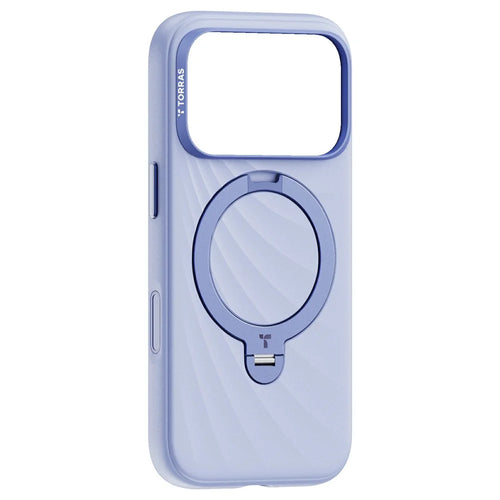 TORRAS Ostand Q3 Silicone Wind Series for iPhone 18 Pro / 17 Pro Magnetic Case Rotating Kickstand Liquid Silicone + PC Phone Cover - Blue - 1
