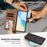 For iPhone 15 Pro Max Case Diamond Stitch PU Leather Wallet Flip Phone Cover with Wrist Strap - Black - 7