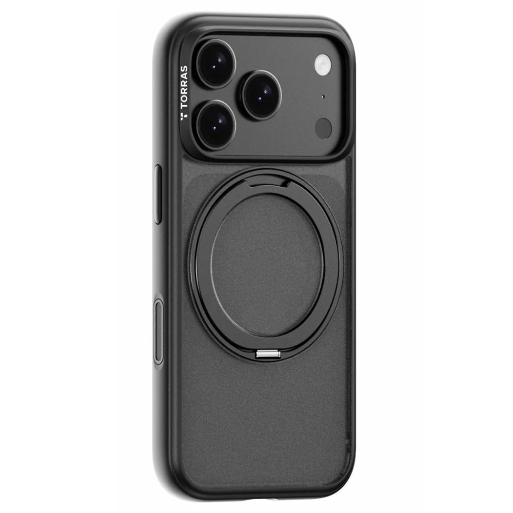 TORRAS Ostand Pro Series Park for iPhone 18 Pro Max / 17 Pro Max Magnetic Case Rotating Kickstand TPU + PC Phone Cover - Black - 1