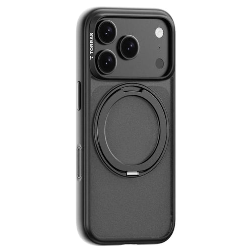 TORRAS Ostand O1 Guardian Series For iPhone 18 Pro / 17 Pro Magnetic Case Rotating Kickstand TPU + PC Phone Cover - Black - 1