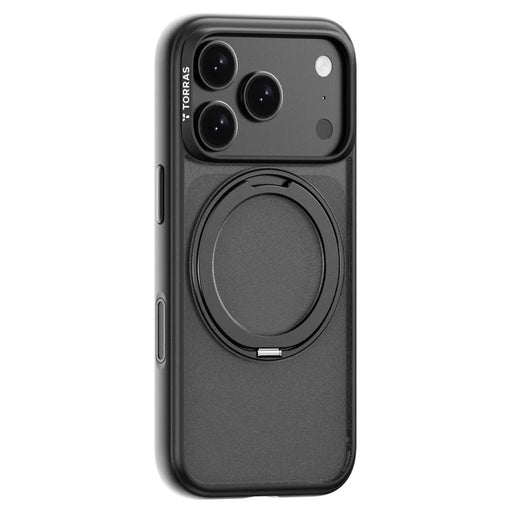 TORRAS Ostand O1 Guardian Series For iPhone 18 Pro / 17 Pro Magnetic Case Rotating Kickstand TPU + PC Phone Cover - Black - 1