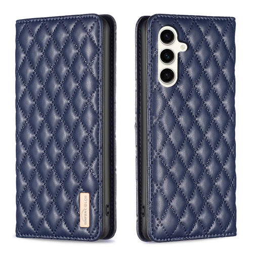 BINFEN COLOR for Samsung Galaxy A18 5G / Galaxy A17 5G / Galaxy A17 4G / Galaxy A26 5G / Galaxy A18 4G Case with Card Holder  PU Leather Phone Stand Cover - Blue - 1