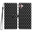 For iPhone 16 Case Heart Pattern PU Leather Flip Wallet Stand Phone Cover with Wrist Strap - Black - 1