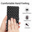 For iPhone 16 Case Heart Pattern PU Leather Flip Wallet Stand Phone Cover with Wrist Strap - Black - 5