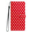 For iPhone 17 Case Heart Pattern PU Leather Flip Wallet Stand Phone Cover with Wrist Strap - Red - 7