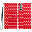 For Samsung Galaxy A26 5G Case Heart Pattern PU Leather Flip Wallet Stand Phone Cover with Wrist Strap - Red - 1