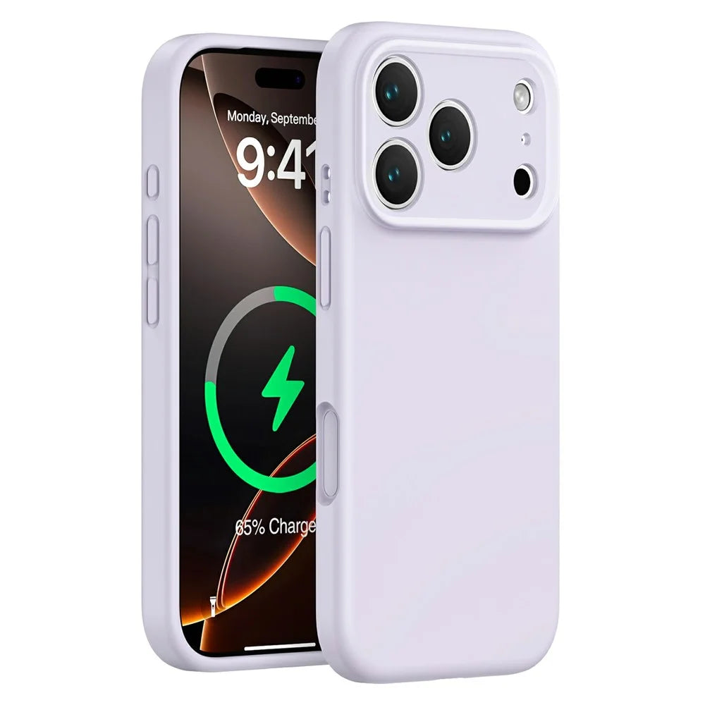 For iPhone 18 Pro Max Case Compatible with MagSafe Precise Cutouts PC + Liquid Silicone Phone Cover - Purple - 1