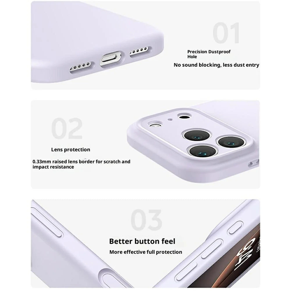 For iPhone 18 Pro / 17 Pro Case Compatible with MagSafe Precise Cutouts PC + Liquid Silicone Phone Cover - Purple - 5