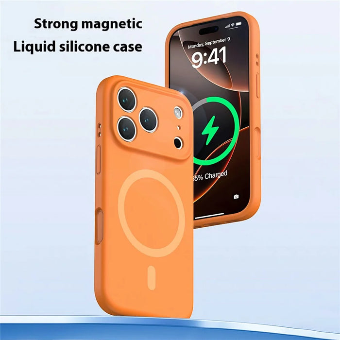 For iPhone 18 Pro / 17 Pro Magnetic Case Precision Fit PC + Liquid Silicone Protective Phone Cover - Blue - 2