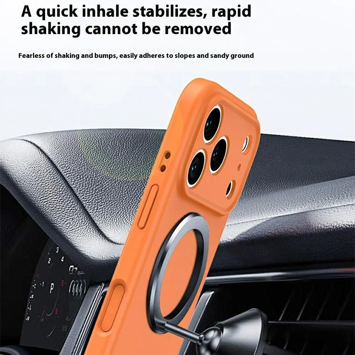 For iPhone 18 Pro / 17 Pro Magnetic Case Precision Fit PC + Liquid Silicone Protective Phone Cover - Blue - 4