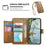 For OnePlus Turbo 6X Pro 5G Case Floral Leaf Pattern Multi Card Slots Zipper Leather Phone Cover with Wrist Strap - Brown - 6