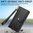 For OnePlus Turbo 6X Pro 5G Case RFID Blocking Zipper Pocket Leather Wallet Phone Cover with Strap - Black - 4