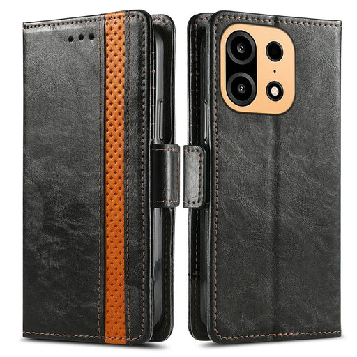 CASENEO For OnePlus Turbo 6X Pro 5G Case PU Leather Stand Wallet Phone Cover with RFID Blocking - Black - 1