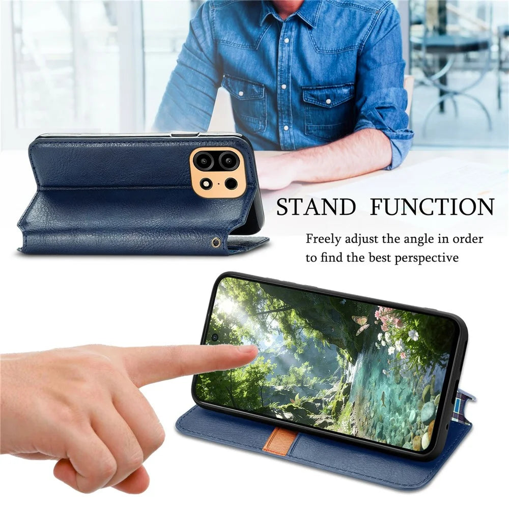 For OnePlus Turbo 6X Pro 5G Case Rhombus Imprint PU Leather Wallet Phone Cover - Blue - 4