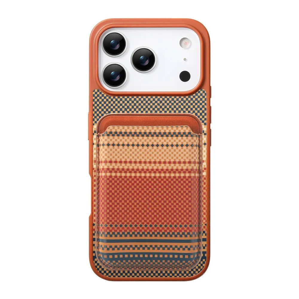 For iPhone 18 Pro / 17 Pro Magnetic Case Detachable Card Holder PU Leather + PC + TPU Shockproof Cover - Brown - 2