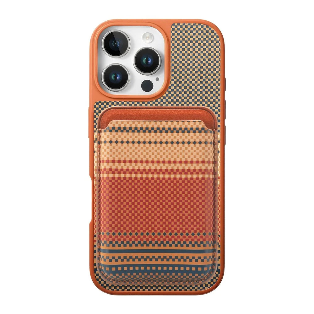 For iPhone 16 Pro Max Magnetic Case Detachable Card Holder PU Leather + PC + TPU Shockproof Cover - Brown - 2