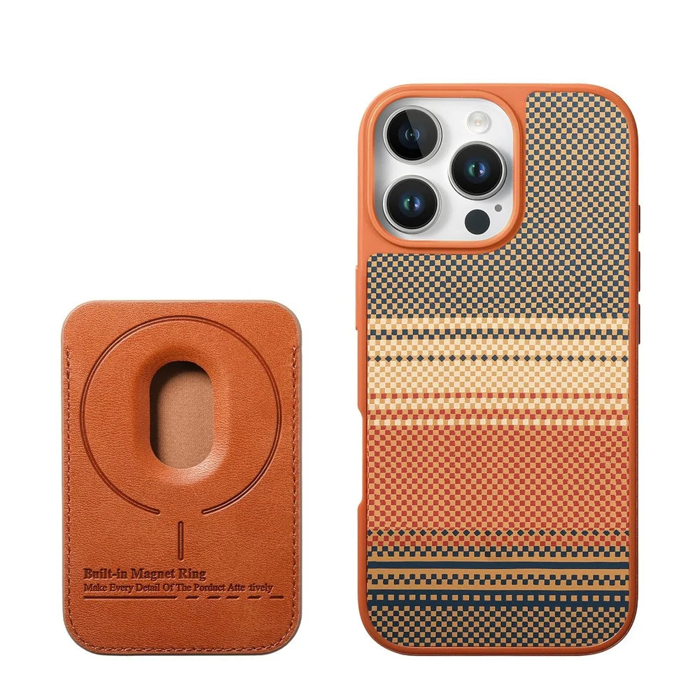 For iPhone 16 Pro Max Magnetic Case Detachable Card Holder PU Leather + PC + TPU Shockproof Cover - Brown - 5