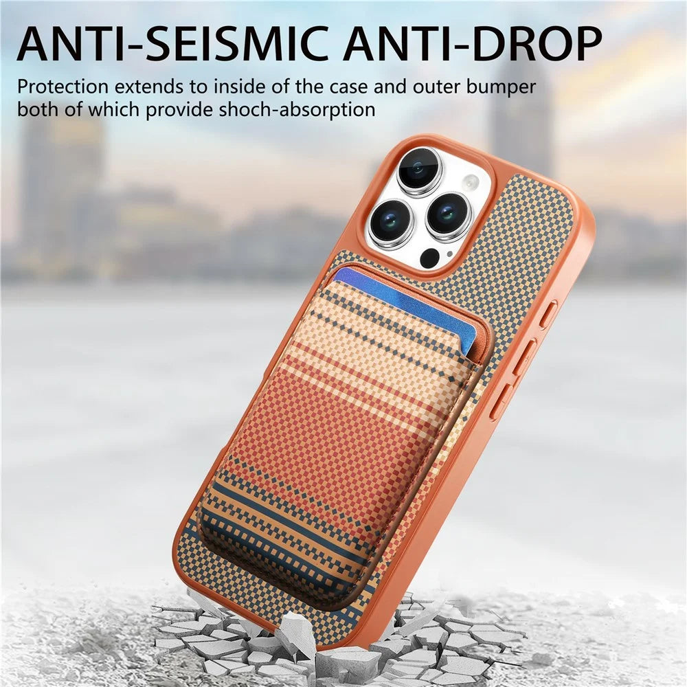 For iPhone 16 Pro Magnetic Case Detachable Card Holder PU Leather + PC + TPU Shockproof Cover - Brown - 6