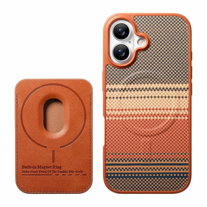 For iPhone 17 Magnetic Case Detachable Card Holder PU Leather + PC + TPU Shockproof Cover - Brown - 5