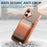 For iPhone 17 Magnetic Case Detachable Card Holder PU Leather + PC + TPU Shockproof Cover - Brown - 6