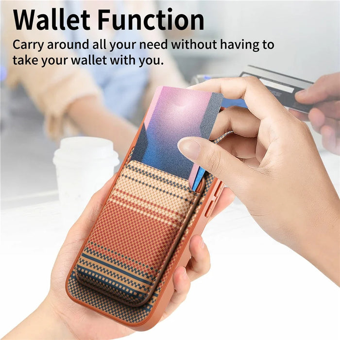 For iPhone 17 Magnetic Case Detachable Card Holder PU Leather + PC + TPU Shockproof Cover - Brown - 7