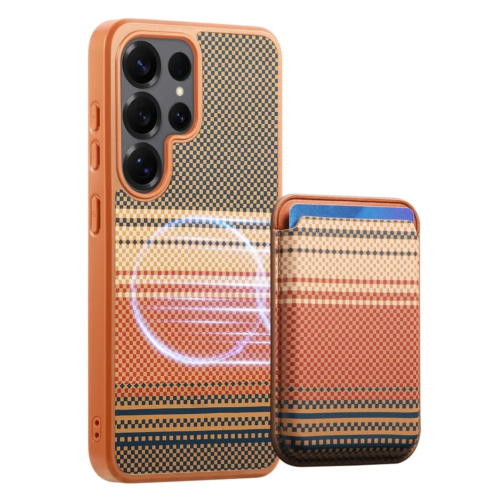 For Samsung Galaxy S26 Ultra Magnetic Case Detachable Card Holder PU Leather + PC + TPU Shockproof Cover - Brown - 4
