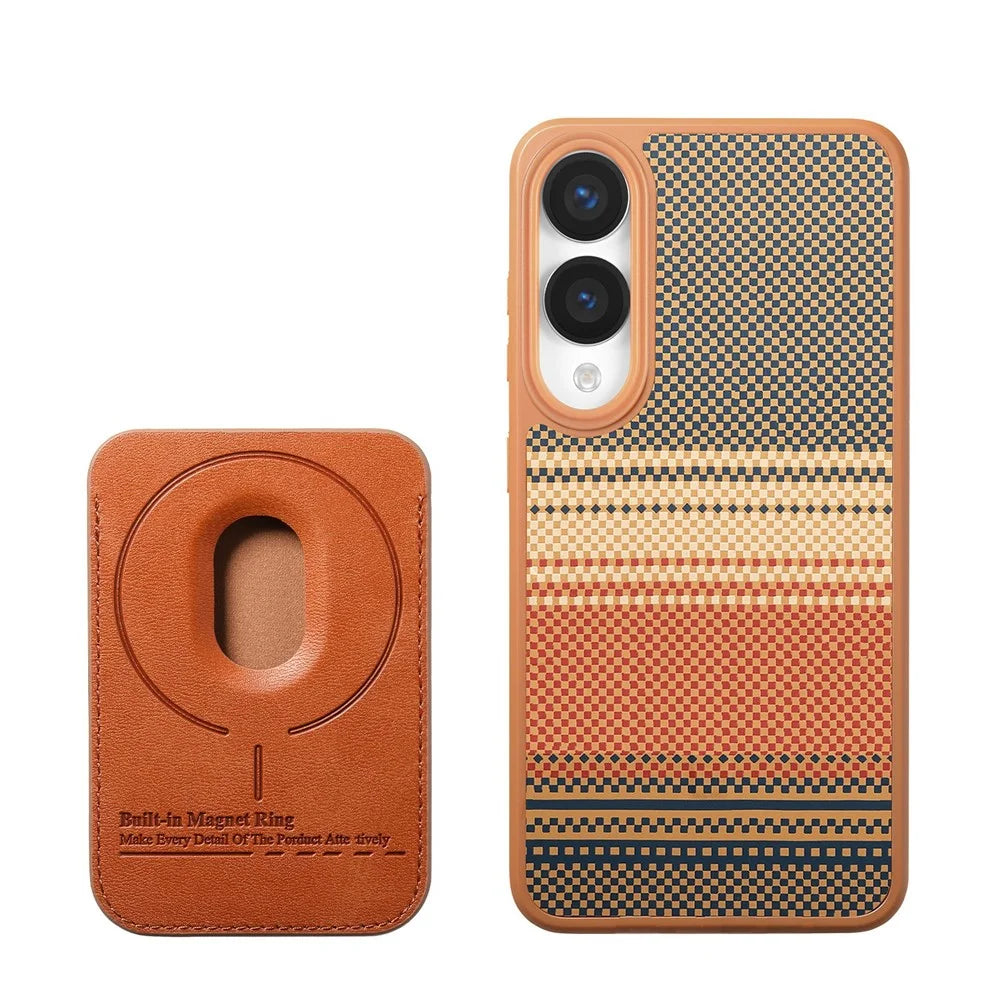 For Samsung Galaxy S25 Edge Magnetic Case Detachable Card Holder PU Leather + PC + TPU Shockproof Cover - Brown - 5