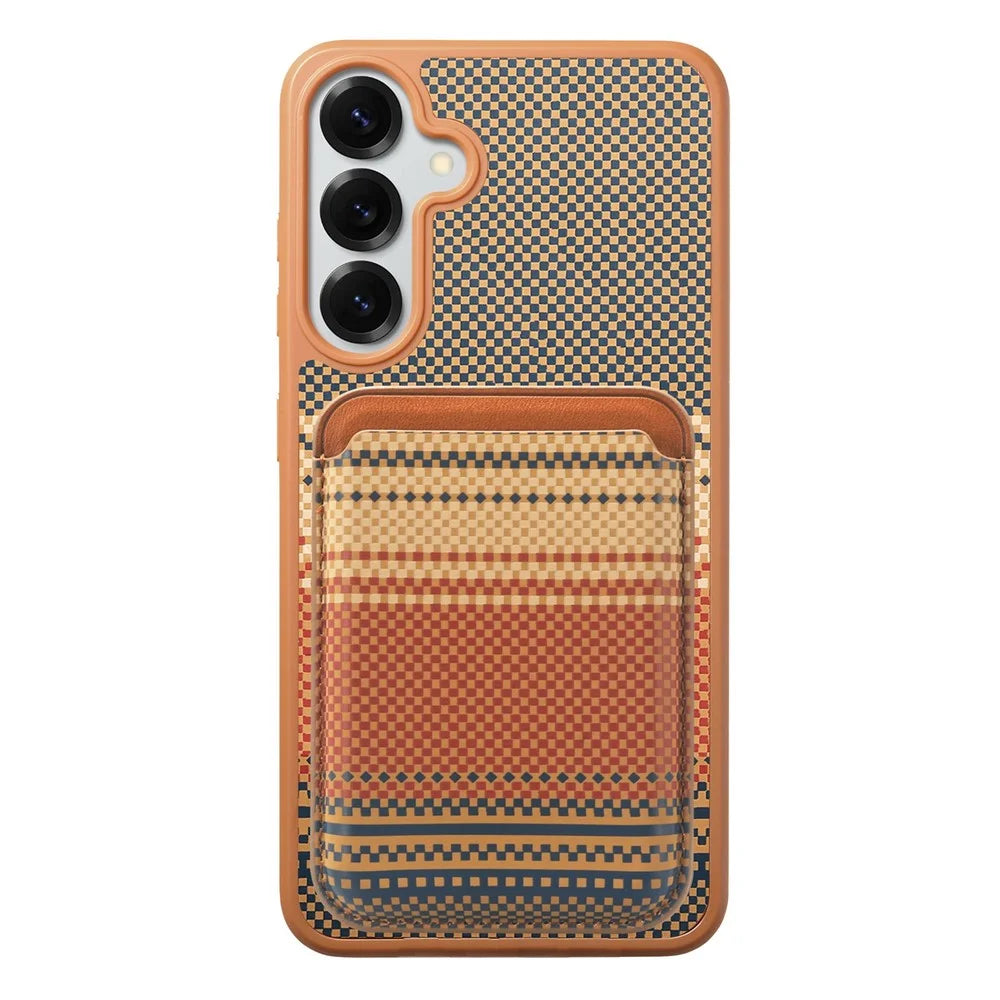 For Samsung Galaxy S25+ / S24+ Magnetic Case Detachable Card Holder PU Leather + PC + TPU Shockproof Cover - Brown - 2