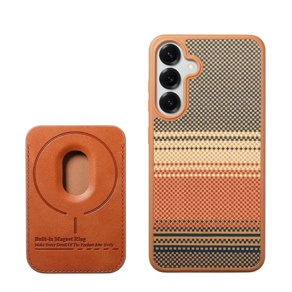 For Samsung Galaxy S25+ / S24+ Magnetic Case Detachable Card Holder PU Leather + PC + TPU Shockproof Cover - Brown - 5