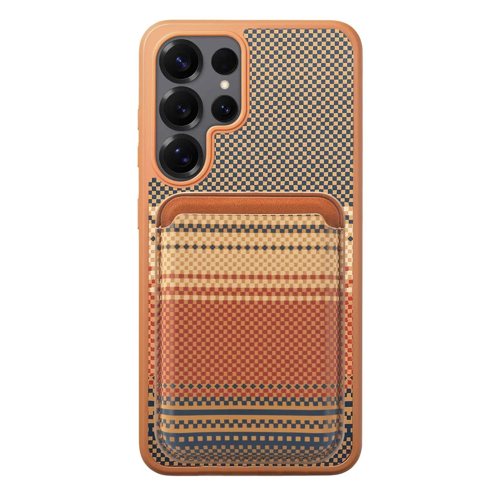 For Samsung Galaxy S25 Ultra Magnetic Case Detachable Card Holder PU Leather + PC + TPU Shockproof Cover - Brown - 2