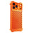 For iPhone 17 Pro Max Metal Case Perforated Heat Dissipation Shockproof Aluminum Alloy Frameless Phone Cover - Orange - 1