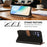 For Samsung Galaxy S24 / Galaxy S25 Case Diamond Stitch PU Leather Wallet Flip Phone Cover with Wrist Strap - Black - 3